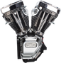 S&S CYCLE T143 Long Block Engine - Wrinkle Black and Chrome - Touring | Dyna 310-0737A
