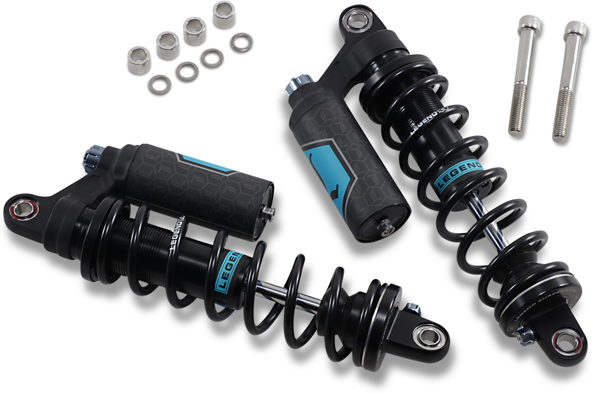 Legend Suspension Revo ARC Piggyback Shocks for Dyna 1999-2017, 13-Inch Heavy Duty Black Part 1310-1891