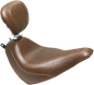MUSTANG Wide Tripper™ Seat - with Driver's Backrest - Brown Stitch 83001