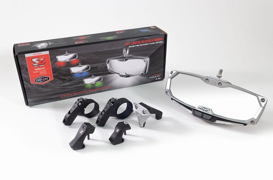 HALO-RA LED REAR VIEW MIRROR W/CAST BEZEL - 1.75"