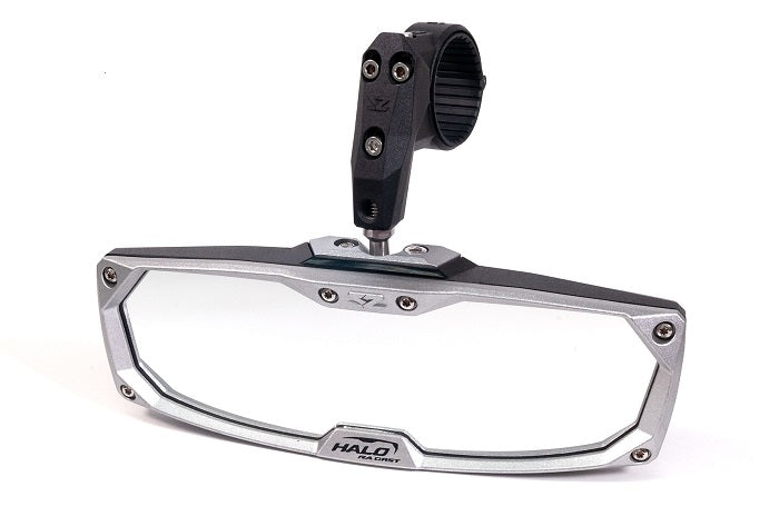 HALO-RA CAST REAR VIEW MIRROR W/CAST ALUMINUM BEZEL - 2"