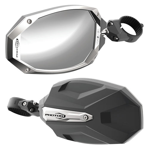 PHOTON SIDE VIEW MIRROR W/CAST ALUMINUM BODY & BEZEL - 1.75"