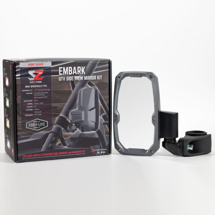 EMBARK SIDEVIEW MIRROR W/ABS BODY & BEZEL - 2" & 1.875"