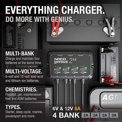 4-BANK 8A BATTERY CHARGER