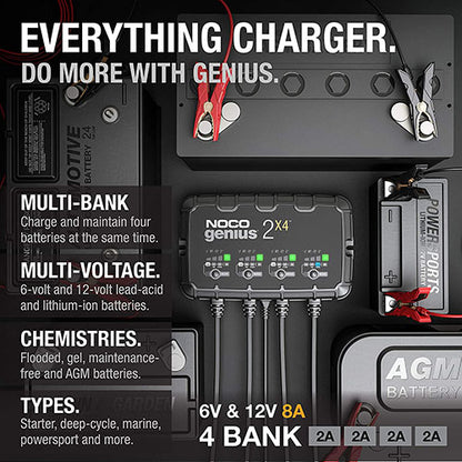 4-BANK 8A BATTERY CHARGER