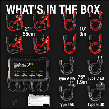 4-BANK 8A BATTERY CHARGER