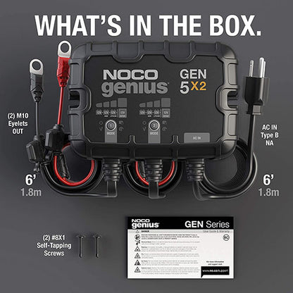 2-BANK 10A ONBOARD BATTERY CHARGER