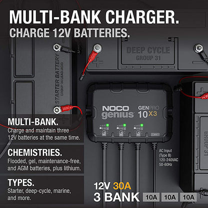 3-BANK 30A ONBOARD BATTERY CHARGER