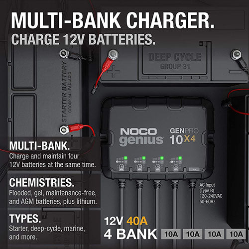 4-BANK 40A ONBOARD BATTERY CHARGER