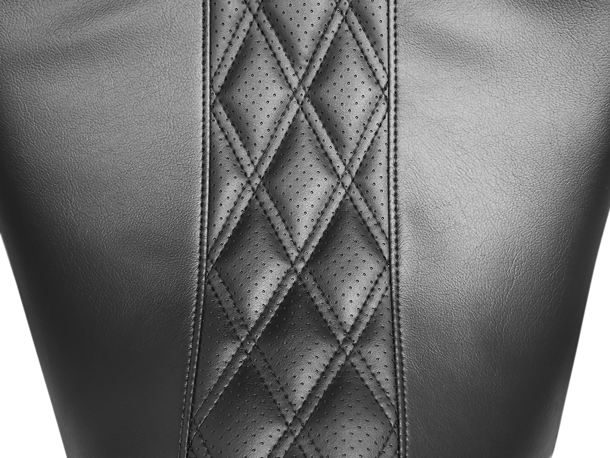 LE PERA Maverick Seat - without Backrest - HR Black Inlay Double Diamond - Black - FL '08-'23 LK-957HR2