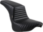 LE PERA Kickflip Seat - Pleated - Black - Softail '18-'23 LYR-590PT