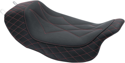 MUSTANG Revere Solo Seat - Diamond - Red Stitched 75130AB