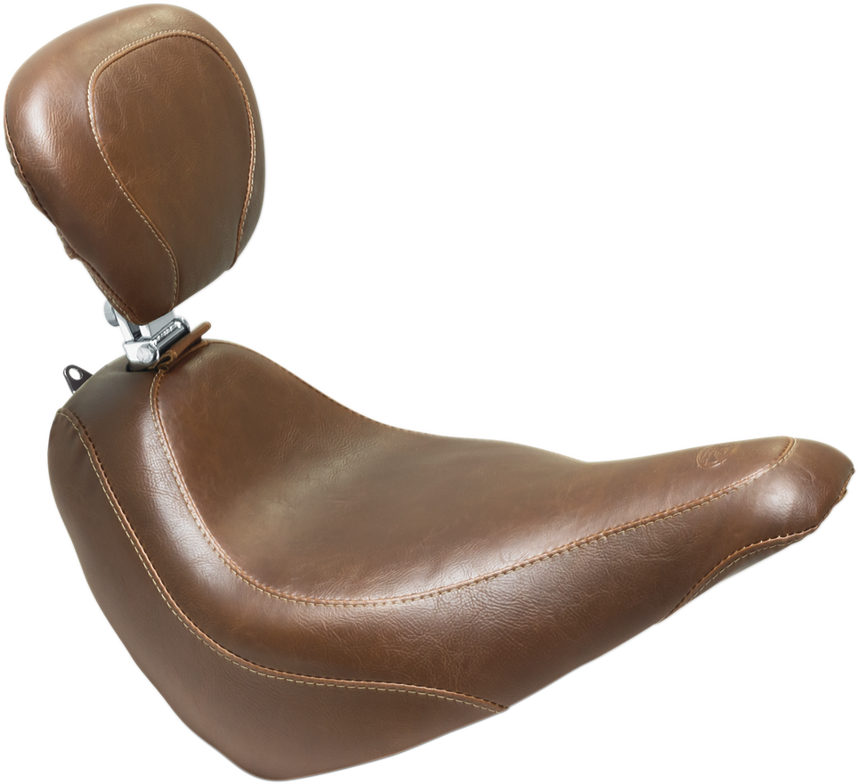 MUSTANG Wide Tripper™ Seat - with Driver's Backrest - Brown 83049