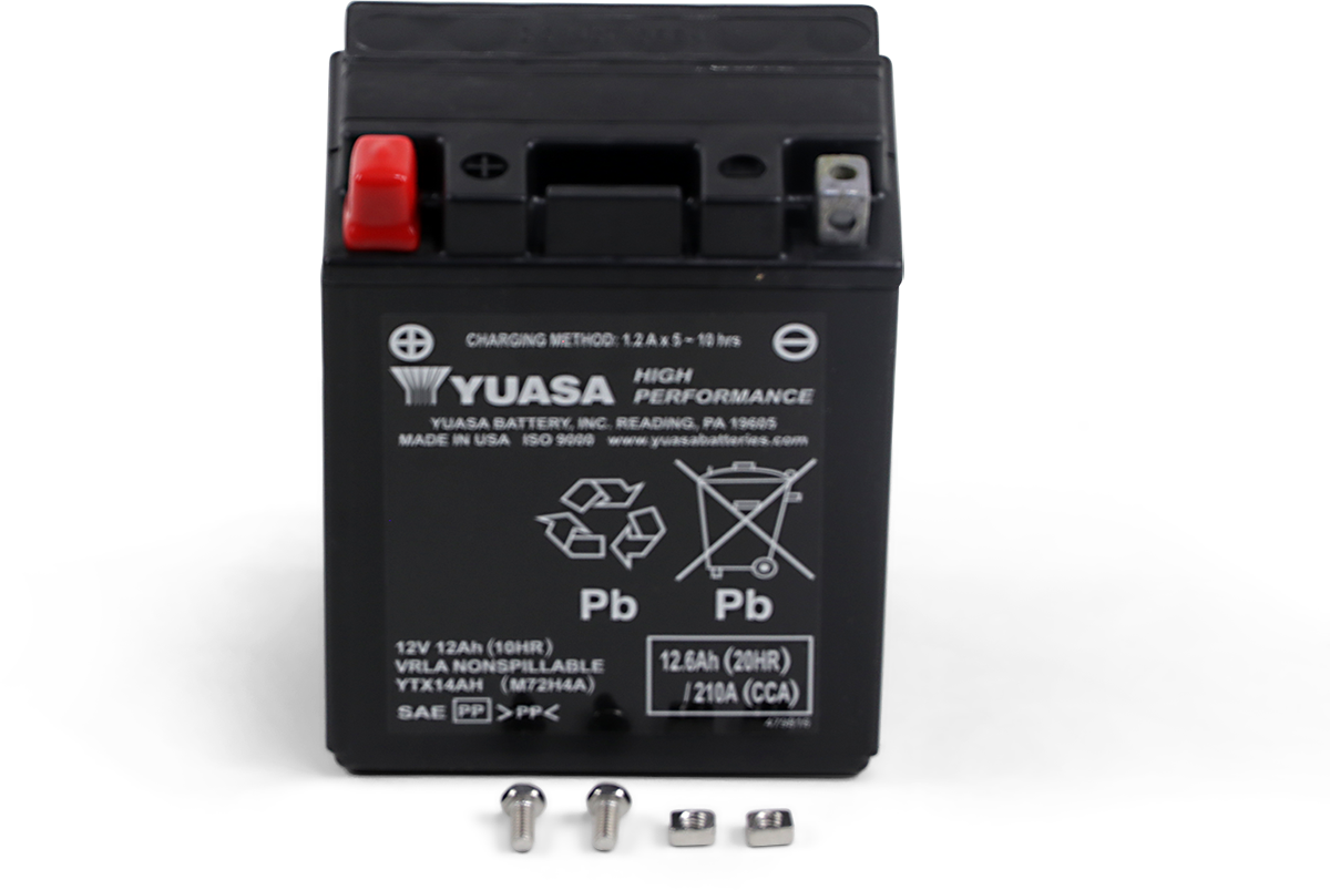 YUASA AGM Battery YTX14AH YUAM72H4A for Reliable Power and Maintenance-Free Operation