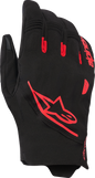 ALPINESTARS Faster V3 Plasma Drystar® Gloves - Black/Fluo Red - Small 3560227-1030-S