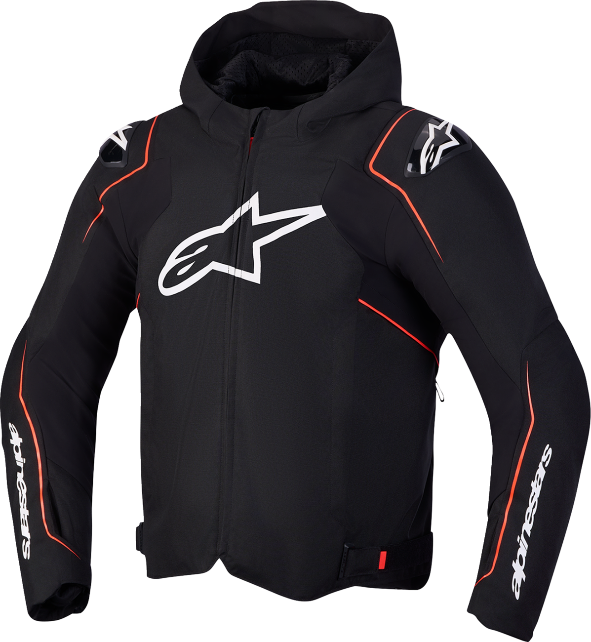 ALPINESTARS Zaca V2 Waterproof Jacket - Black/Red Fluo - XL 3201127-1030-XL