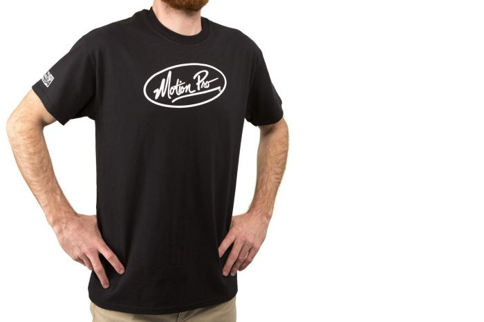 Motion Pro MP Crew Tee in Black, Medium – Durable Motorcycle Apparel