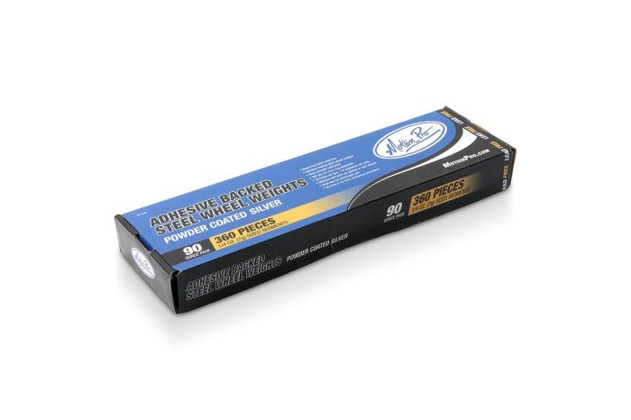 Motion Pro Steel Wheel Weights, Silver – 90 oz Box with 360-1/4 oz Segments