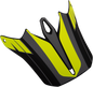 Z1R F.I. Visor Kit for Hysteria MIPS Helmet - Hi-Vis Yellow and Gray, Part 0132-1360