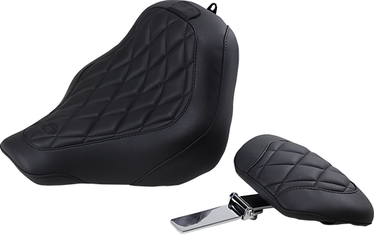 MUSTANG Wide Tripper™ Seat - with Driver's Backrest - Diamond Stitching 83034