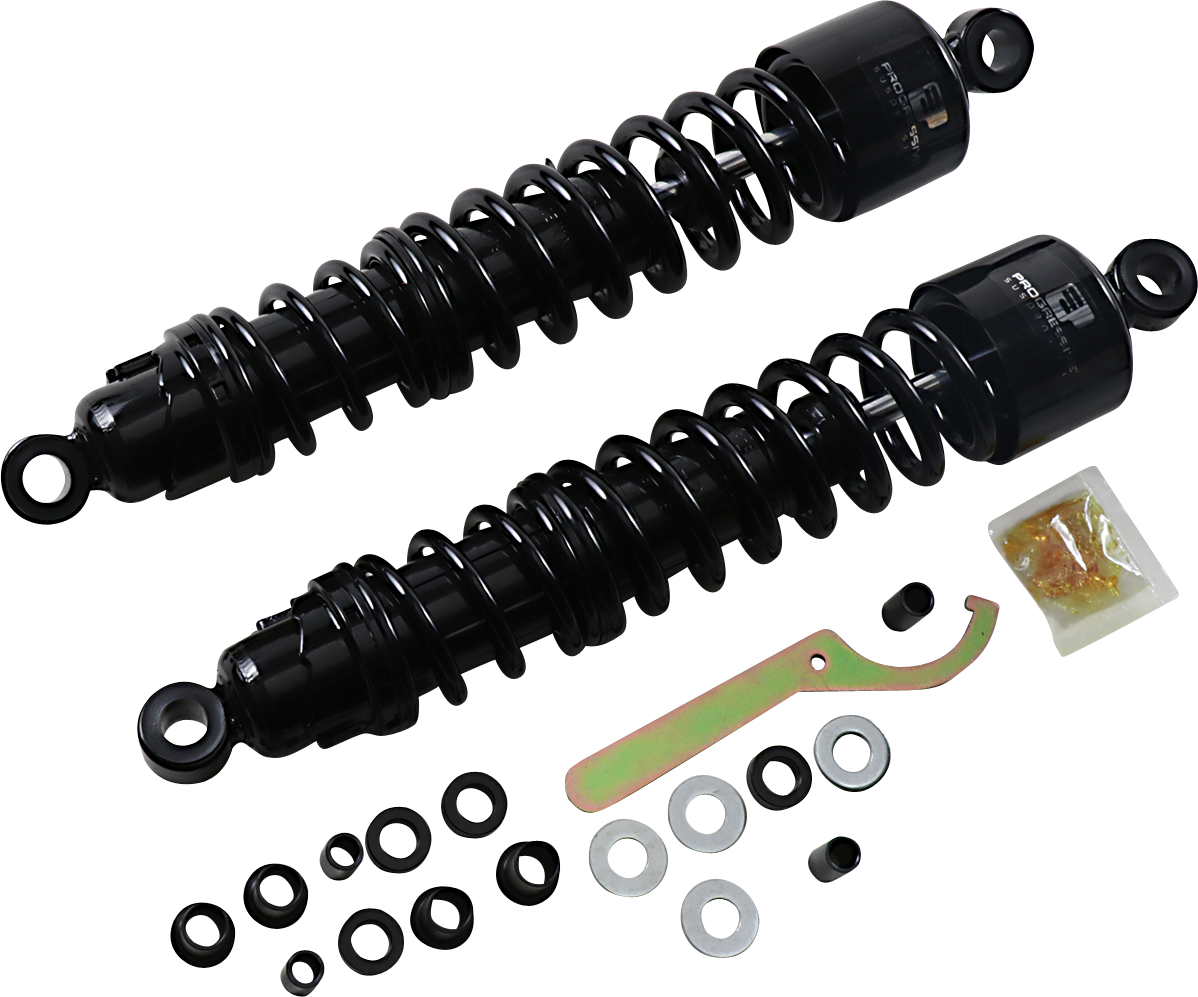 Progressive Suspension 413 Series Shock Absorber - 15 Inch Heavy Duty Black for High-Performance Applications