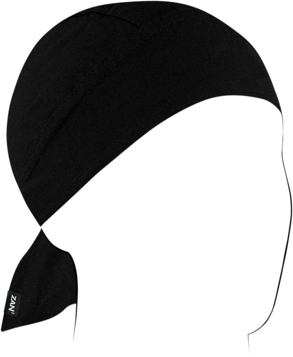 ZAN HEADGEAR Flydanna® SportFlex® Black ZL114 – Comfortable Six-Paneled Skull Cap with UV Protection
