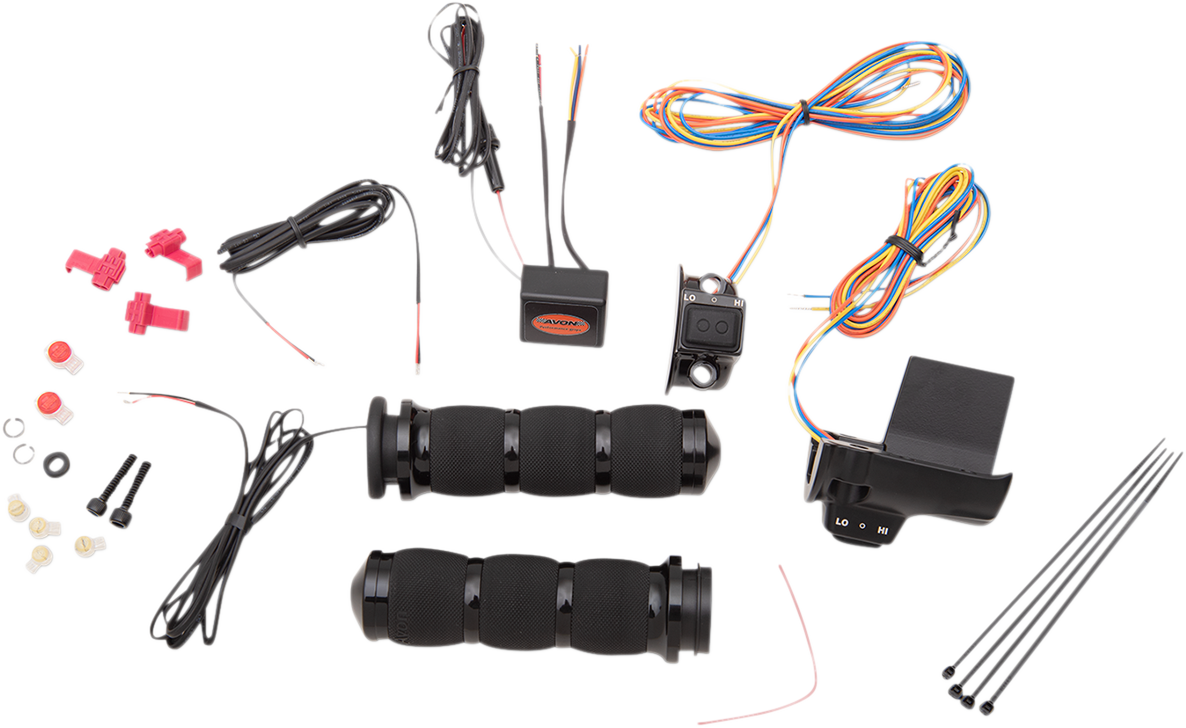 AVON GRIPS Heated Grips - Air Cushion - TBW - Black AIR-90-AN-FL-RH