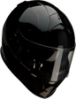 Z1R Warrant Helmet Black Large - Model 0101-13149 with Polycarbonate Shell and Sun Visor