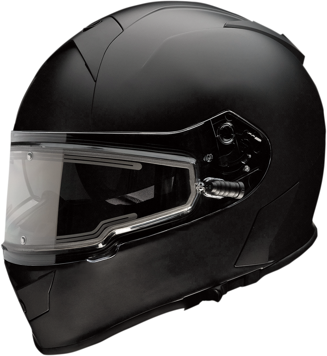 Z1R Warrant Snow Helmet Electric Flat Black 2XL - Durable Polycarbonate Shell with Anti-Fog Shield