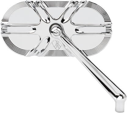 ARLEN NESS Mirror - Side View - Caged Series/Deep Cut - Chrome - Left 13-165
