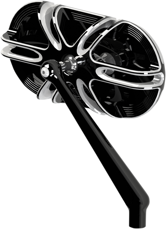 ARLEN NESS Mirror - Side View - Caged Series/Deep Cut - Black - Right 13-166