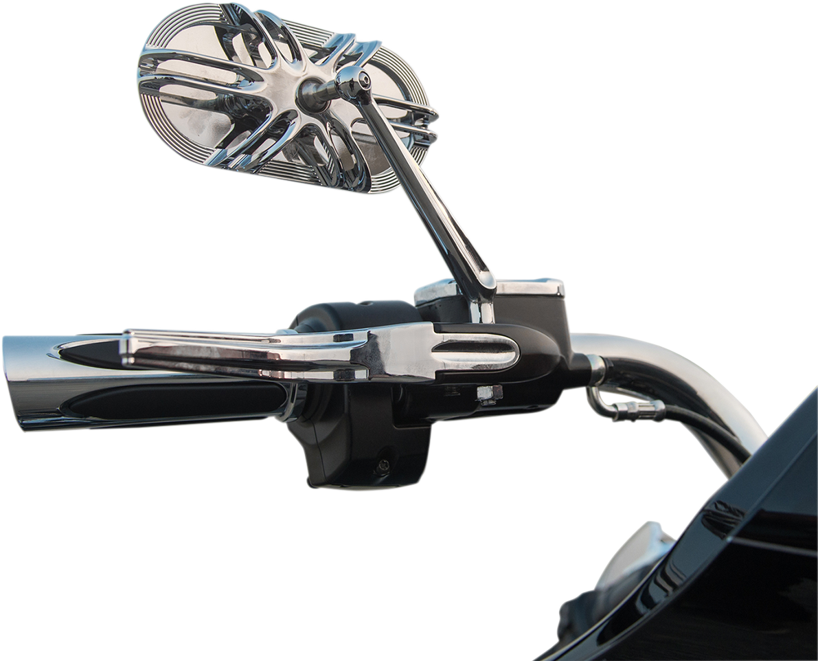 ARLEN NESS Mirror - Side View - Caged Series/Deep Cut - Chrome - Right 13-167