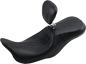 LE PERA Outcast GT Seat - 2-Up - With Backrest - Black Double Diamond - Perforated - FL '08-'22 LK-997BRGT2