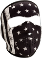 ZAN HEADGEAR Full-Face Mask WNFM091 with Black/White Vintage Flag Design