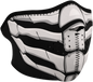 ZAN HEADGEAR Bonebreath Glow In The Dark Half Mask WNFM168HG – Water-Resistant Neoprene Face Cover for Nose, Chin, and Cheeks