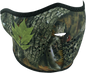 ZAN HEADGEAR Forest Camo Half Mask with Reversible Sugar Skull Design - Part No. WNFM238H