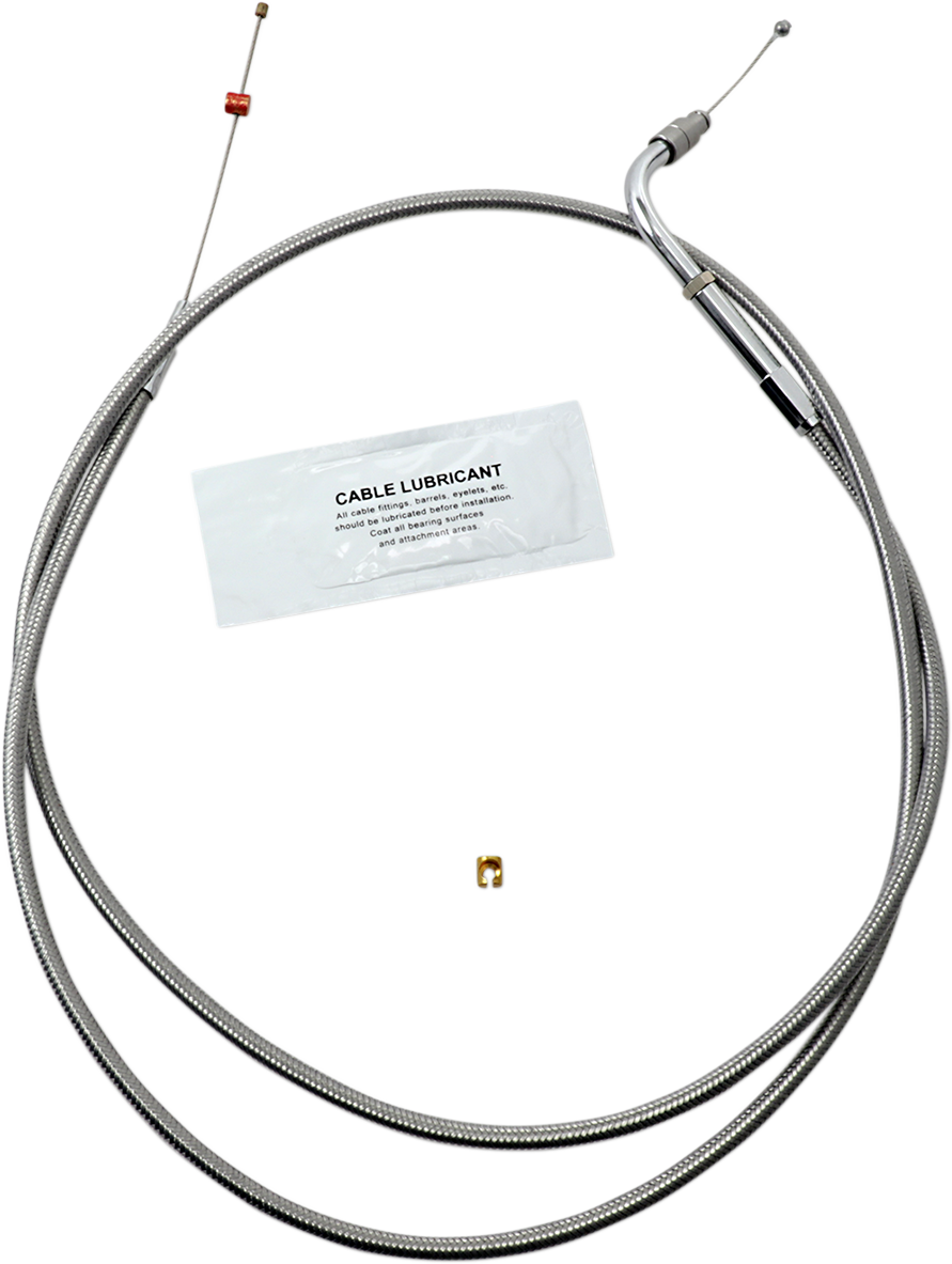 BARNETT Stainless Steel Throttle Cable - +10" - '02-'07 FLH 102303001610