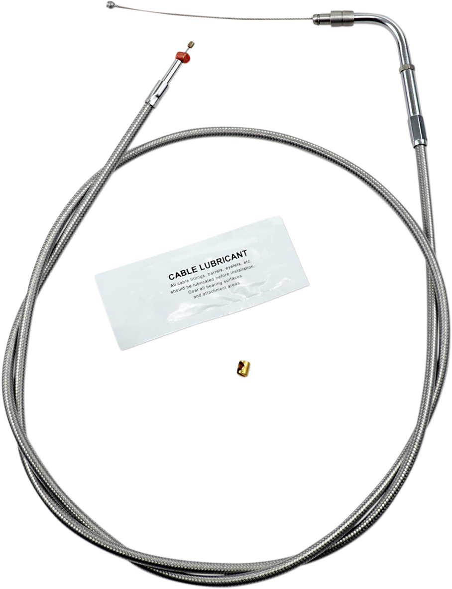 BARNETT Stainless Steel Throttle Cable - +12" - '02-'07 FLH 102303001612