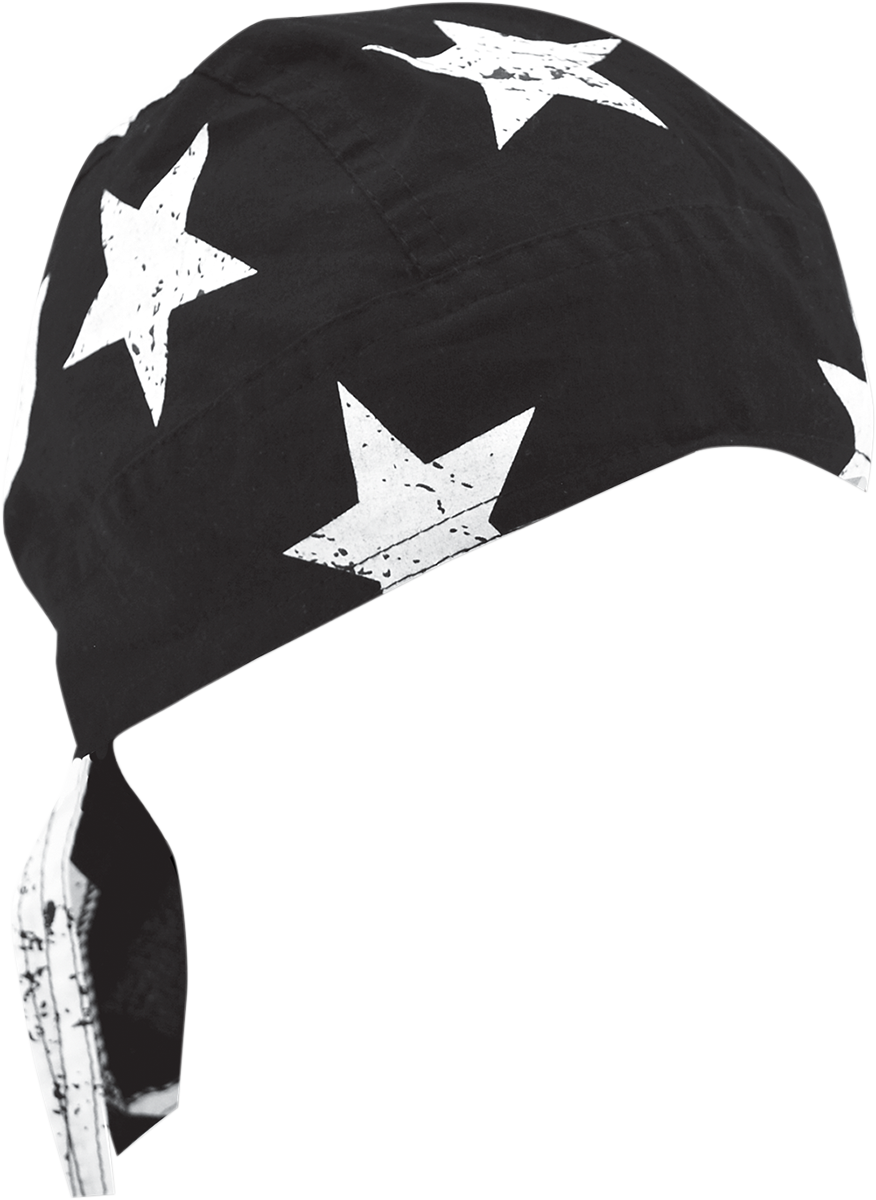 ZAN HEADGEAR Flydanna® Head Wrap Z903 - Black and White Vintage American Flag