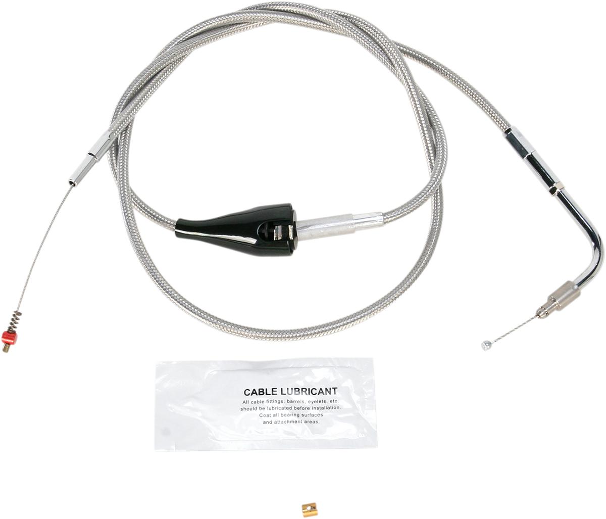 BARNETT Stainless Steel Idle Cable - Cruise - +8" - '02-'07 FLH 10230410018
