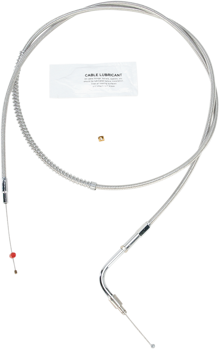 BARNETT Stainless Steel Idle Cable - +10" - '96-'01 Touring 102304001710