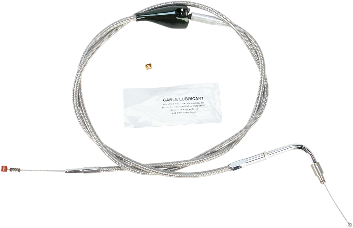 BARNETT Stainless Steel Idle Cable - +10" - '02-'06 FLH 102304100210