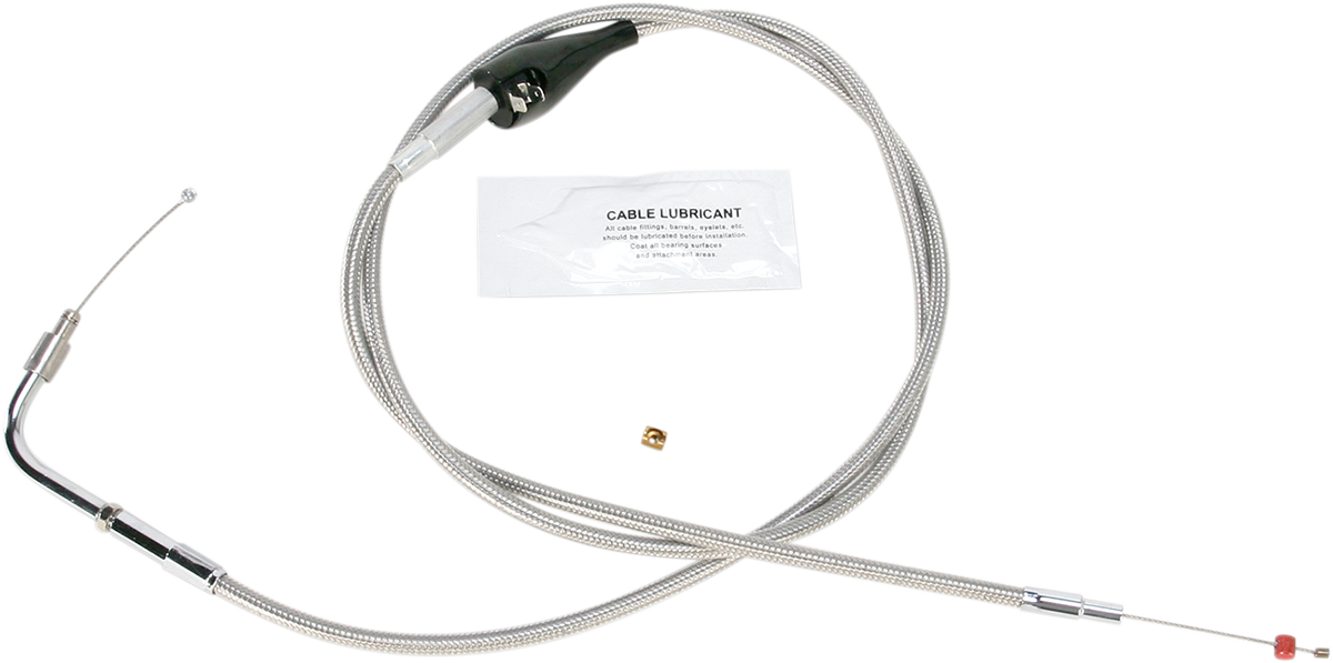 BARNETT Stainless Steel Idle Cable - +10" - '96-'01 Touring 102304100410
