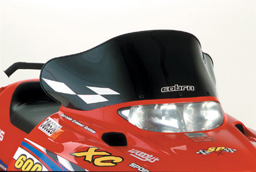 Powermadd Cobra Windshield for Polaris Low Profile with Black Frame and White Checks