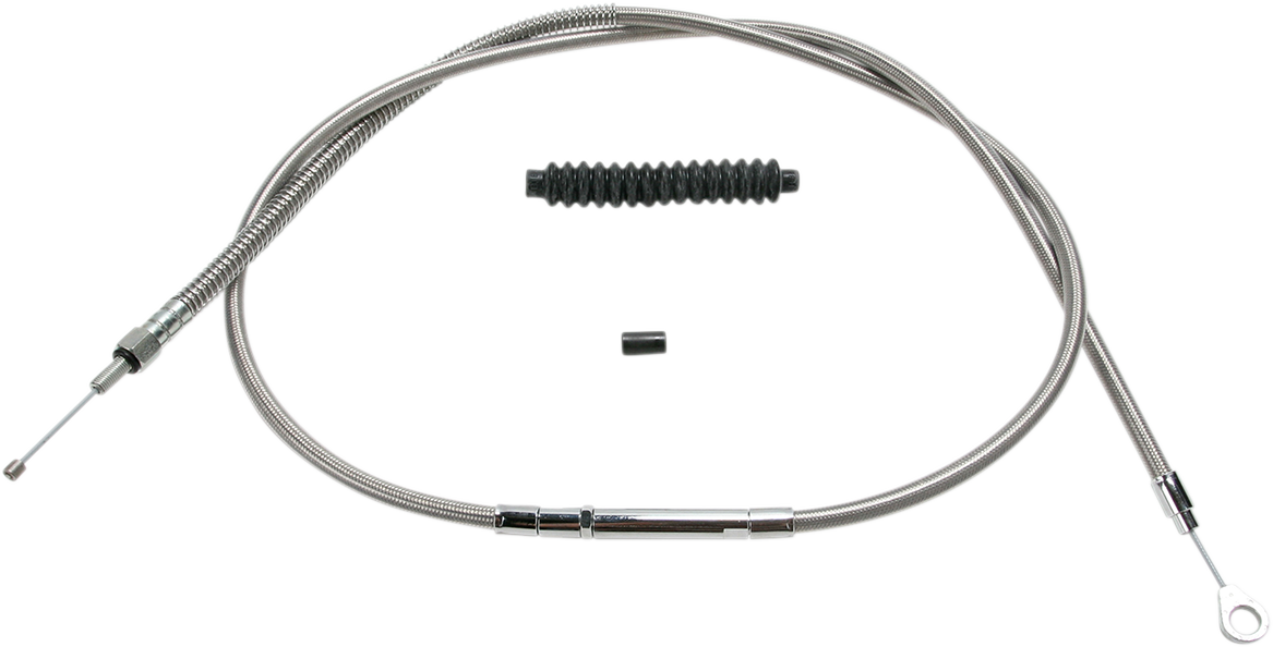 BARNETT High-Efficiency Stainless Steel Clutch Cable for Harley-Davidson - +6" - Dyna/Softail 102301000706