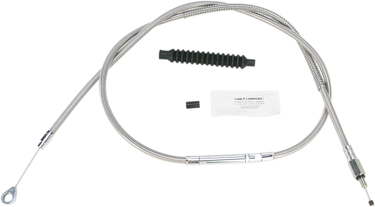 BARNETT High-Efficiency Stainless Steel Clutch Cable for Harley-Davidson - +6" - '07-'14 Softail 102301003906