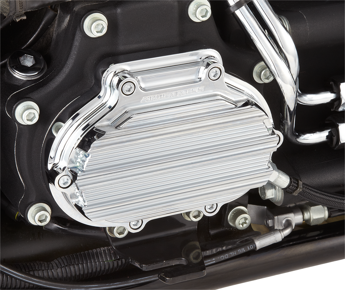 ARLEN NESS 10-Gauge Transmission Side Cover for Harley-Davidson 03-812 in Chrome