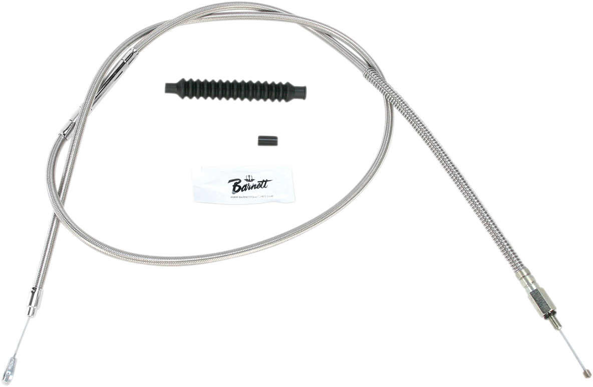 BARNETT High-Efficiency Stainless Steel Clutch Cable for Harley-Davidson - +12" - '89-'06 Touring 102301000512