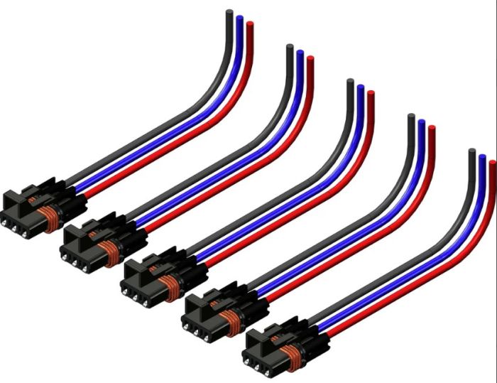 KFI Polaris Wire 3-Pin Harness (5-Pack) - Durable Electrical Connection Solution