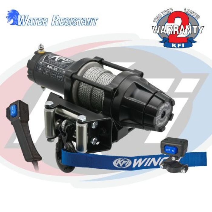 KFI Assault Series 3500lb Winch with Metal Cable - Part AM-35 by KFI